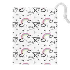 Cute Art Print Pattern Drawstring Pouch (5xl) by Vaneshart