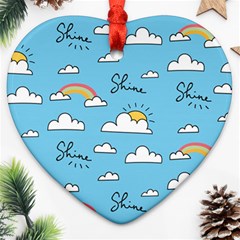 Sky Pattern Ornament (heart) by Vaneshart