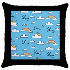 Sky Pattern Throw Pillow Case (black) by Vaneshart