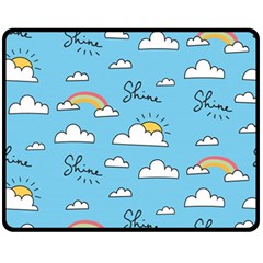 Sky Pattern Double Sided Fleece Blanket (medium)  by Vaneshart