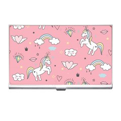 Cute Unicorn Seamless Pattern Business Card Holder by Vaneshart