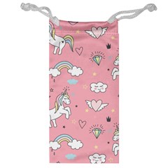 Cute Unicorn Seamless Pattern Jewelry Bag by Vaneshart