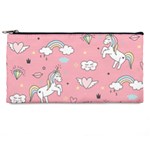 Cute Unicorn Seamless Pattern Pencil Case Front