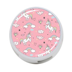 Cute Unicorn Seamless Pattern 4-port Usb Hub (one Side) by Vaneshart