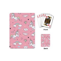 Cute Unicorn Seamless Pattern Playing Cards Single Design (mini) by Vaneshart