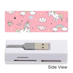 Cute Unicorn Seamless Pattern Memory Card Reader (stick) by Vaneshart