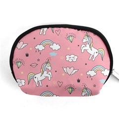 Cute Unicorn Seamless Pattern Accessory Pouch (medium) by Vaneshart