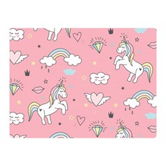 Cute Unicorn Seamless Pattern Double Sided Flano Blanket (mini)  by Vaneshart