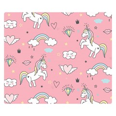 Cute Unicorn Seamless Pattern Double Sided Flano Blanket (small)  by Vaneshart