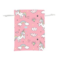 Cute Unicorn Seamless Pattern Lightweight Drawstring Pouch (s) by Vaneshart