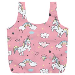 Cute Unicorn Seamless Pattern Full Print Recycle Bag (xxl)