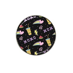 Cute Girl Things Seamless Background Hat Clip Ball Marker (4 Pack) by Vaneshart