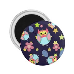 Owl Stars Pattern Background 2 25  Magnets by Vaneshart