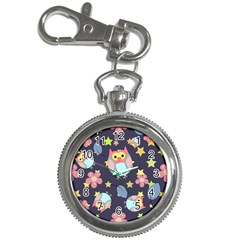 Owl Stars Pattern Background Key Chain Watches by Vaneshart