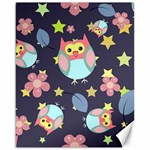 Owl Stars Pattern Background Canvas 16  x 20  15.75 x19.29  Canvas - 1