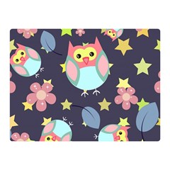 Owl Stars Pattern Background Double Sided Flano Blanket (mini)  by Vaneshart