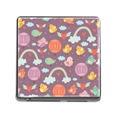 Cute Seamless Pattern With Doodle Birds Balloons Memory Card Reader (square 5 Slot) by Vaneshart