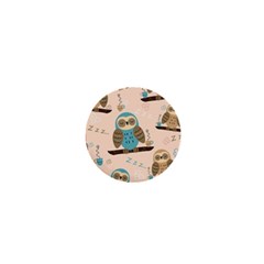 Seamless Pattern Owls Dream Cute Style Fabric 1  Mini Magnets