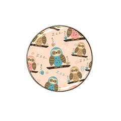 Seamless Pattern Owls Dream Cute Style Fabric Hat Clip Ball Marker (10 pack)