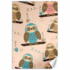 Seamless Pattern Owls Dream Cute Style Fabric Canvas 24  x 36 