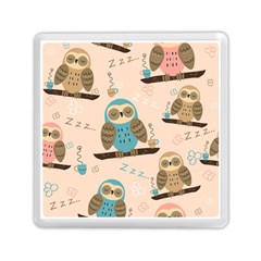 Seamless Pattern Owls Dream Cute Style Fabric Memory Card Reader (Square)