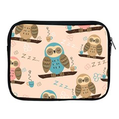 Seamless Pattern Owls Dream Cute Style Fabric Apple iPad 2/3/4 Zipper Cases