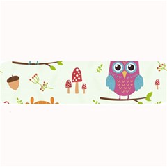 Forest Seamless Pattern With Cute Owls Large Bar Mats by Vaneshart