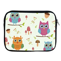 Forest Seamless Pattern With Cute Owls Apple Ipad 2/3/4 Zipper Cases by Vaneshart