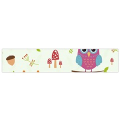 Forest Seamless Pattern With Cute Owls Small Flano Scarf by Vaneshart