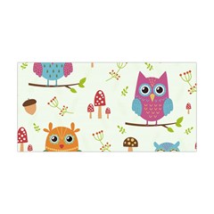 Forest Seamless Pattern With Cute Owls Yoga Headband by Vaneshart