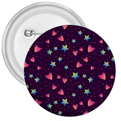 Colorful Stars Hearts Seamless Vector Pattern 3  Buttons by Vaneshart