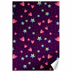 Colorful Stars Hearts Seamless Vector Pattern Canvas 20  X 30 