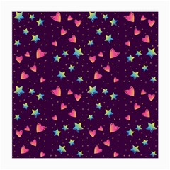 Colorful Stars Hearts Seamless Vector Pattern Medium Glasses Cloth by Vaneshart