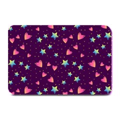 Colorful Stars Hearts Seamless Vector Pattern Plate Mats by Vaneshart