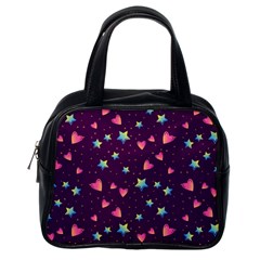 Colorful Stars Hearts Seamless Vector Pattern Classic Handbag (one Side) by Vaneshart