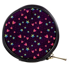 Colorful Stars Hearts Seamless Vector Pattern Mini Makeup Bag by Vaneshart