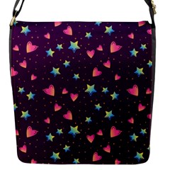 Colorful Stars Hearts Seamless Vector Pattern Flap Closure Messenger Bag (s) by Vaneshart