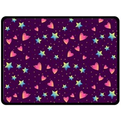 Colorful Stars Hearts Seamless Vector Pattern Double Sided Fleece Blanket (large)  by Vaneshart