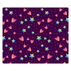 Colorful Stars Hearts Seamless Vector Pattern Double Sided Flano Blanket (small)  by Vaneshart