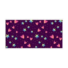 Colorful Stars Hearts Seamless Vector Pattern Yoga Headband by Vaneshart