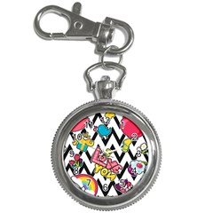 Vector Romantic Love Seamless Pattern Key Chain Watches by Vaneshart