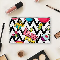 Vector Romantic Love Seamless Pattern Cosmetic Bag (medium) by Vaneshart