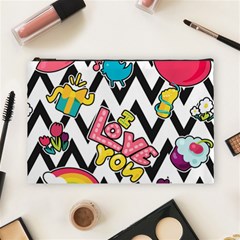 Vector Romantic Love Seamless Pattern Cosmetic Bag (large) by Vaneshart