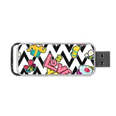 Vector Romantic Love Seamless Pattern Portable Usb Flash (two Sides) by Vaneshart