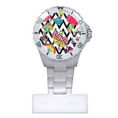 Vector Romantic Love Seamless Pattern Plastic Nurses Watch by Vaneshart