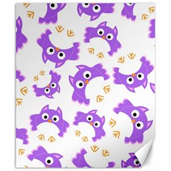 Purple Owl Pattern Background Canvas 20  X 24  by Vaneshart