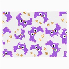 Purple Owl Pattern Background Large Glasses Cloth by Vaneshart