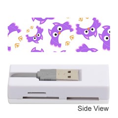 Purple Owl Pattern Background Memory Card Reader (stick) by Vaneshart