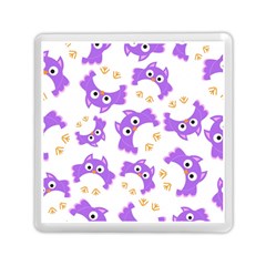 Purple Owl Pattern Background Memory Card Reader (square) by Vaneshart