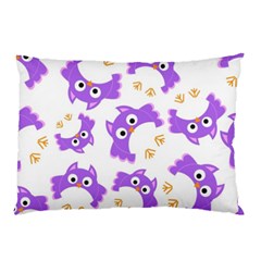 Purple Owl Pattern Background Pillow Case (two Sides) by Vaneshart